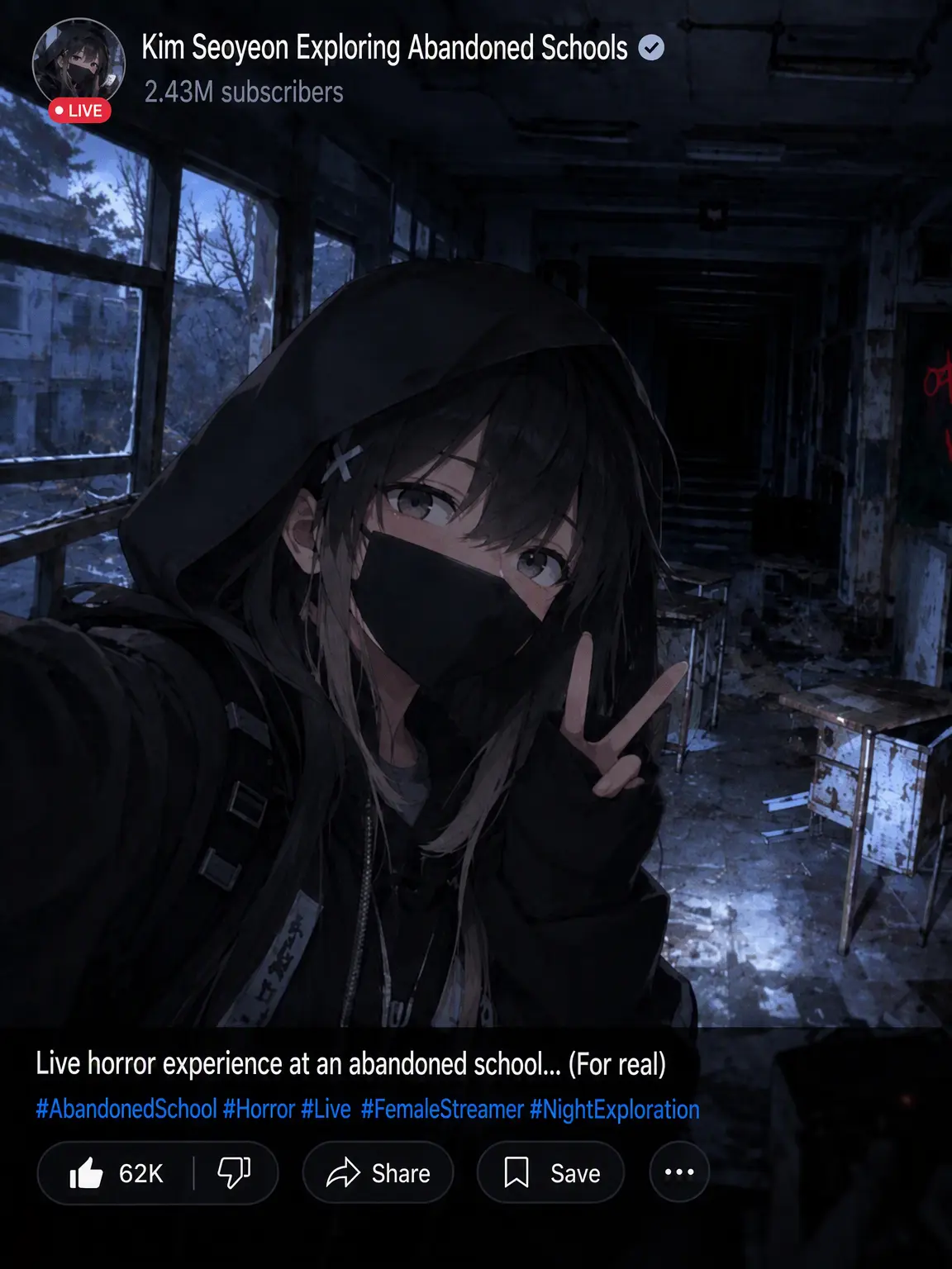 KR_JACK의 [Ghost Story]〔 Abandoned School Live 🔴〕