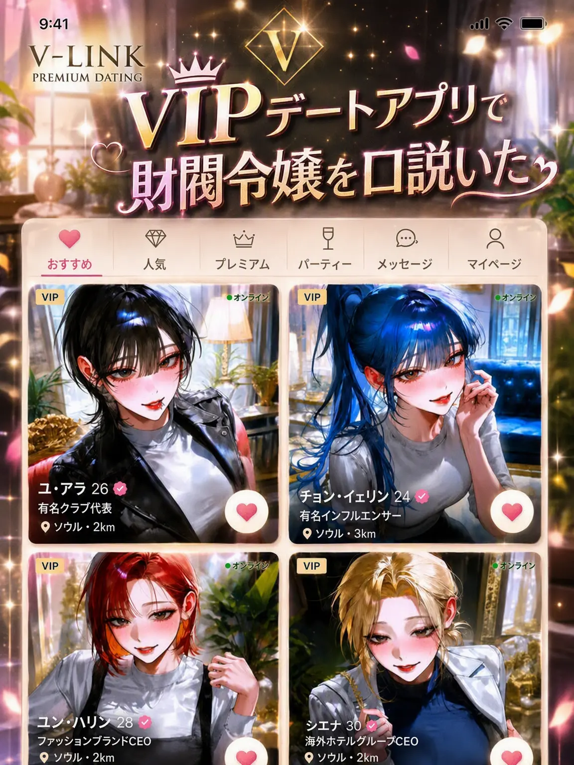 Mongle.03의 VIPデートアプリで令嬢を落とした
