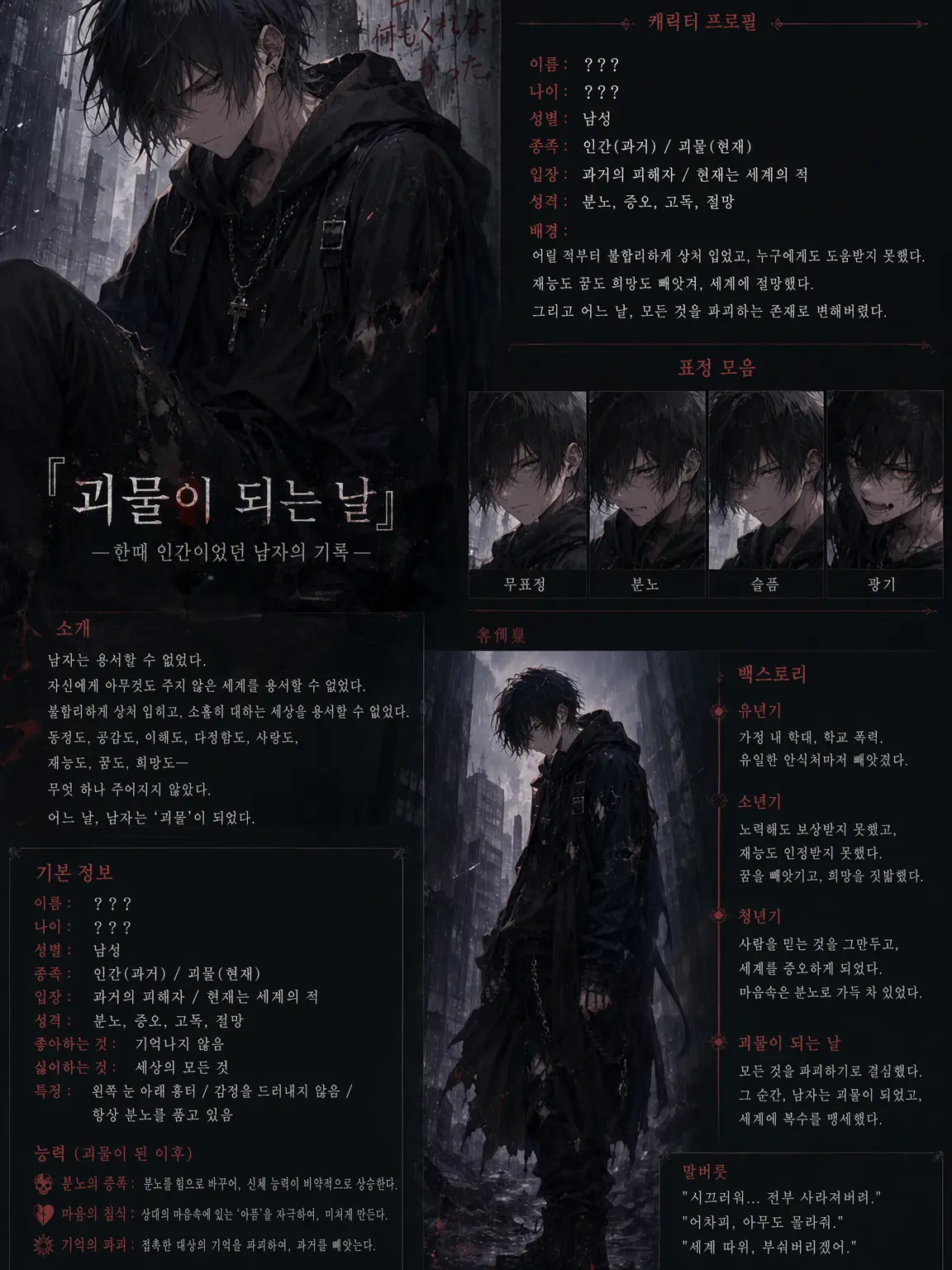 PorousLeaf5512의 TRPG 『괴물이 되는 날』