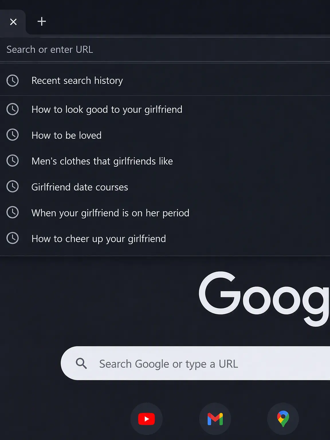 pleaseletmegohome의 Boyfriend's Search History