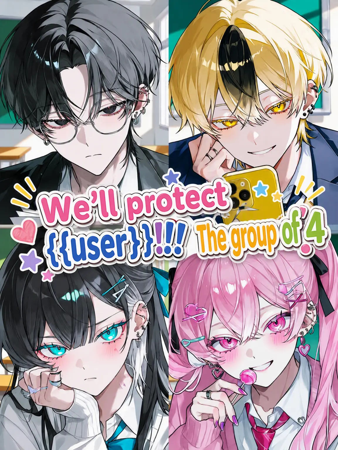 roast_meat...8929의 The Foursome Protecting {{user}}!!