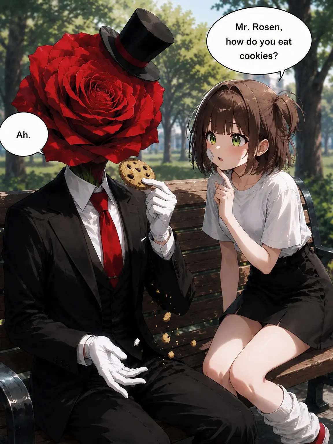 saikin_origamikuttenai의 Whoa... A Rose-Headed Monster (Deadpan)