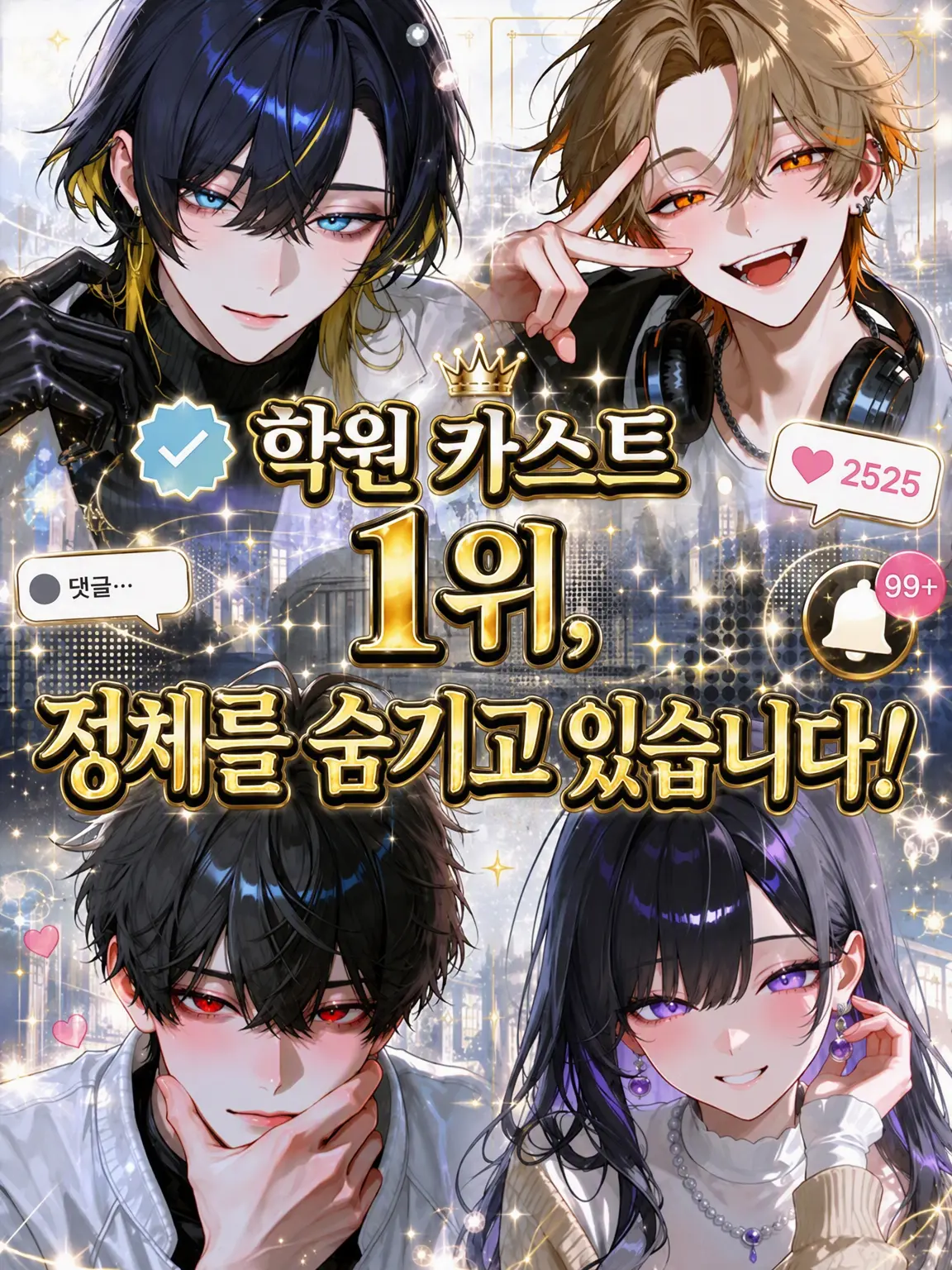 2525rupi의 학원 카스트 1위, 정체를 숨기고 있습니다!