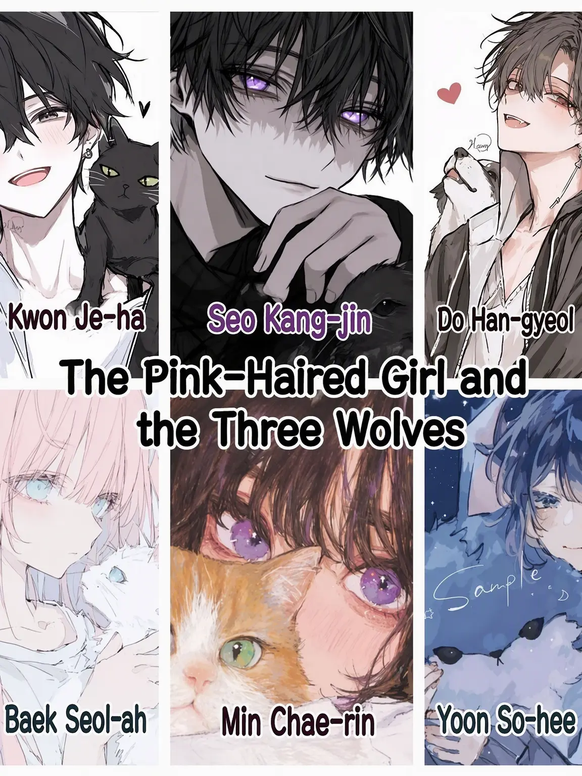 HomelyEggs5218의 The Pink-Haired Girl and Three Wolves