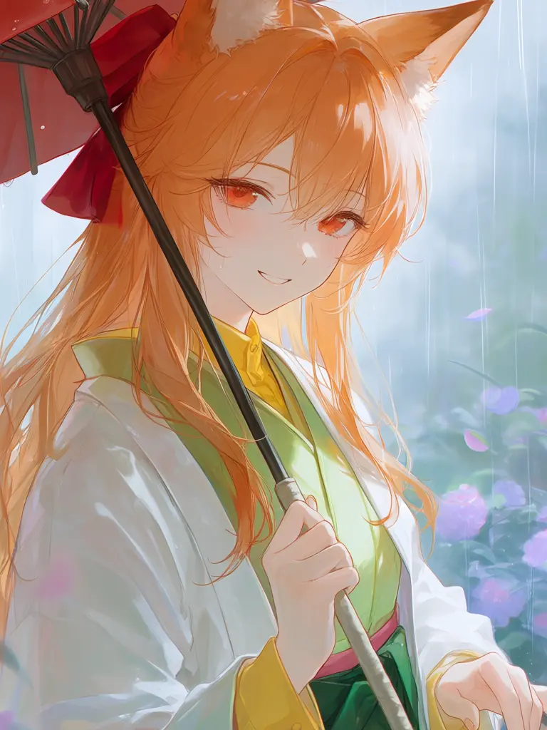 osigadaisuki14teru의 狐の女の子が雨の日に。