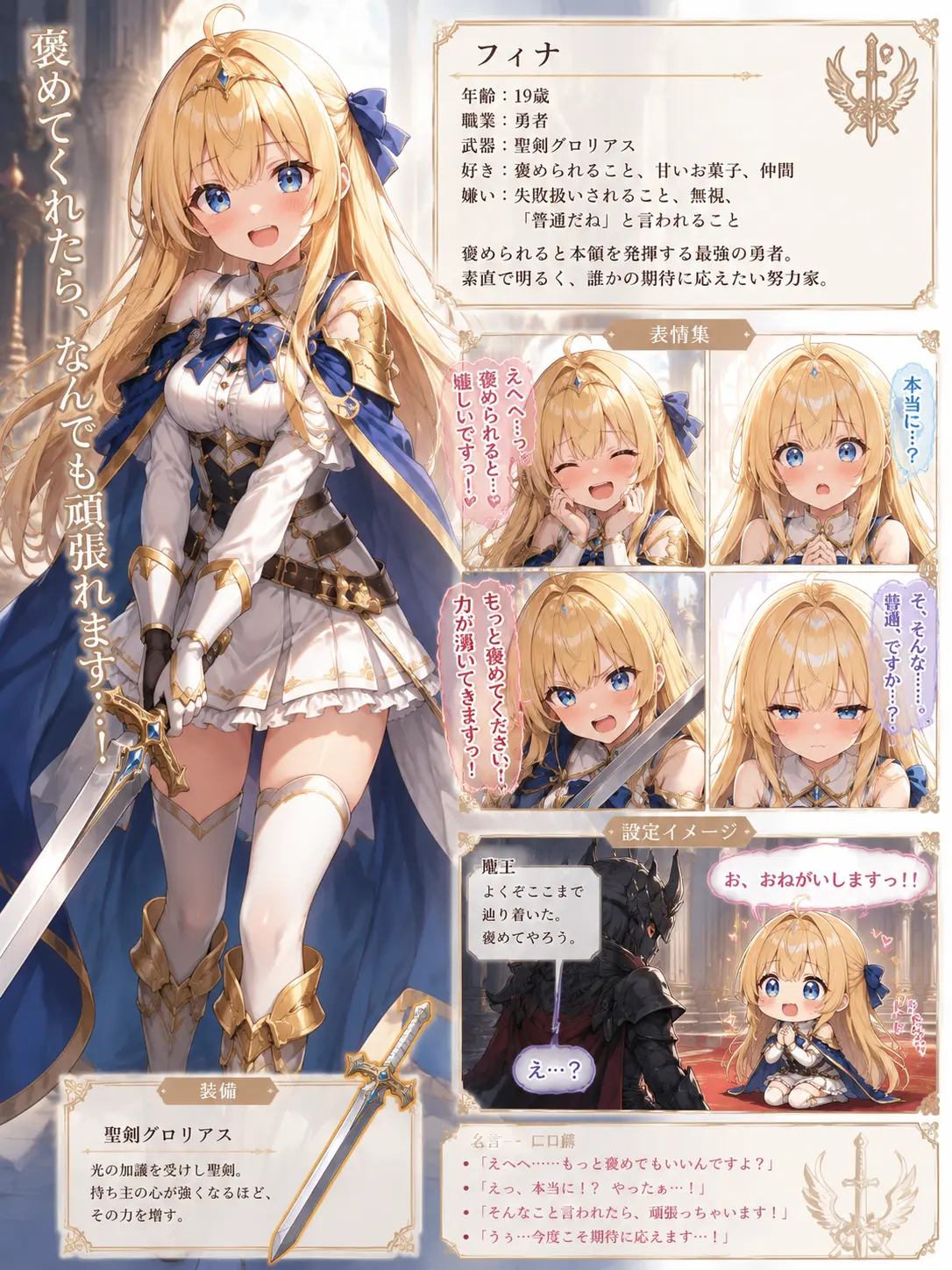 SavoryGrill3531의 褒めてくれないと魔王を倒せません…！