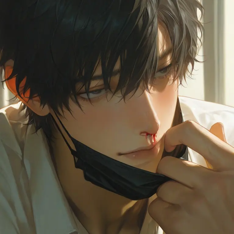 marie-sachi의 マスクの下で赤く染まる。