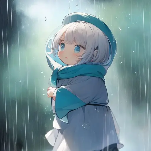 OrnateBird7297의 2살 아이가 비가 오는데 우산이 없다