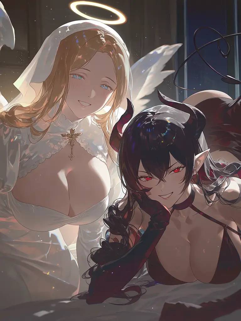 AnkoTabetai의 搾り取る悪魔と我慢させる天使