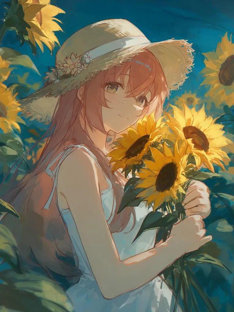 GummyPlume9695의 Sunflower Field at Night