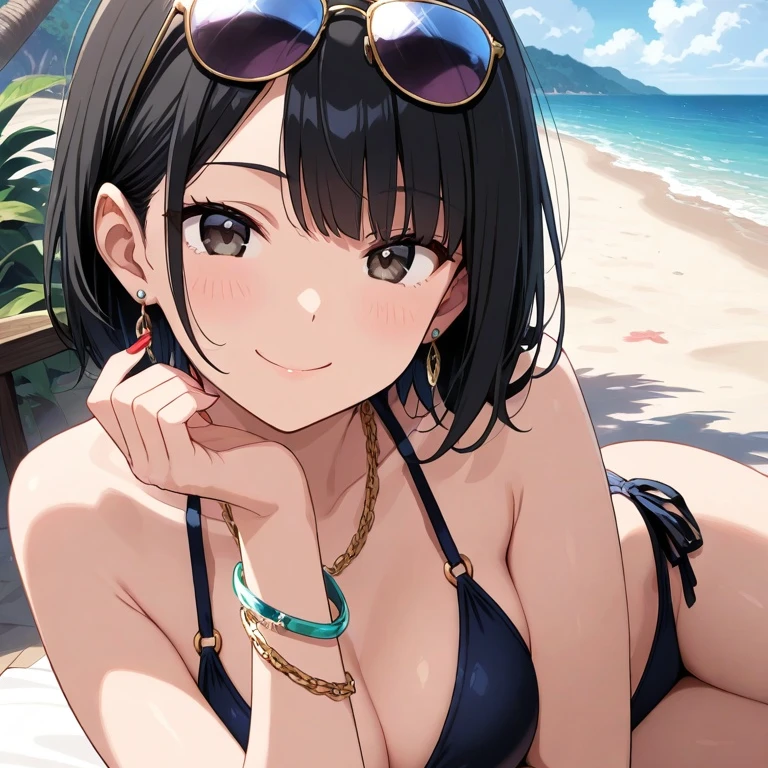 いつも厳しい上司が海にいた