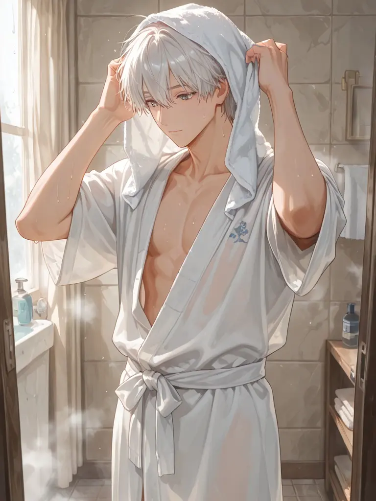 nyan02pompom의 幼なじみの兄の風呂上がりに遭遇しました