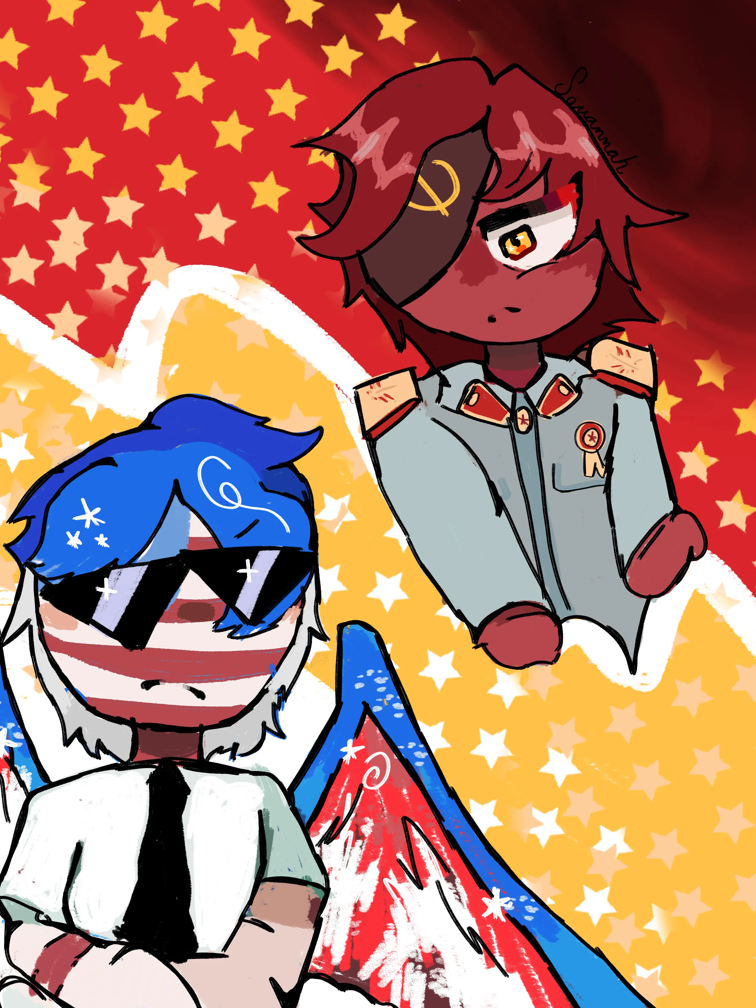 ArentISoBlyatiful의 Cold war Countryhumans