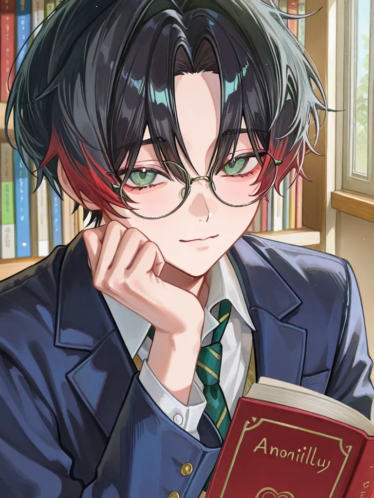 Yuzuneko-1103의 図書室によくいる隠れイケメン陰キャ