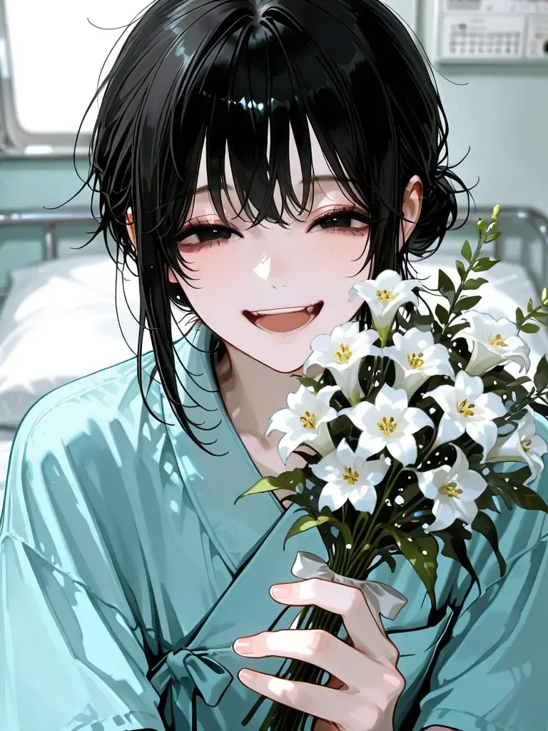 Nagi.2.Ruka의 病室に花と華