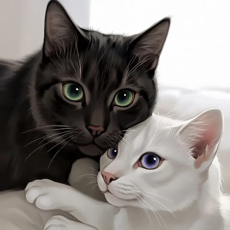 kuroe_tarou의 黒猫と白猫の誘惑