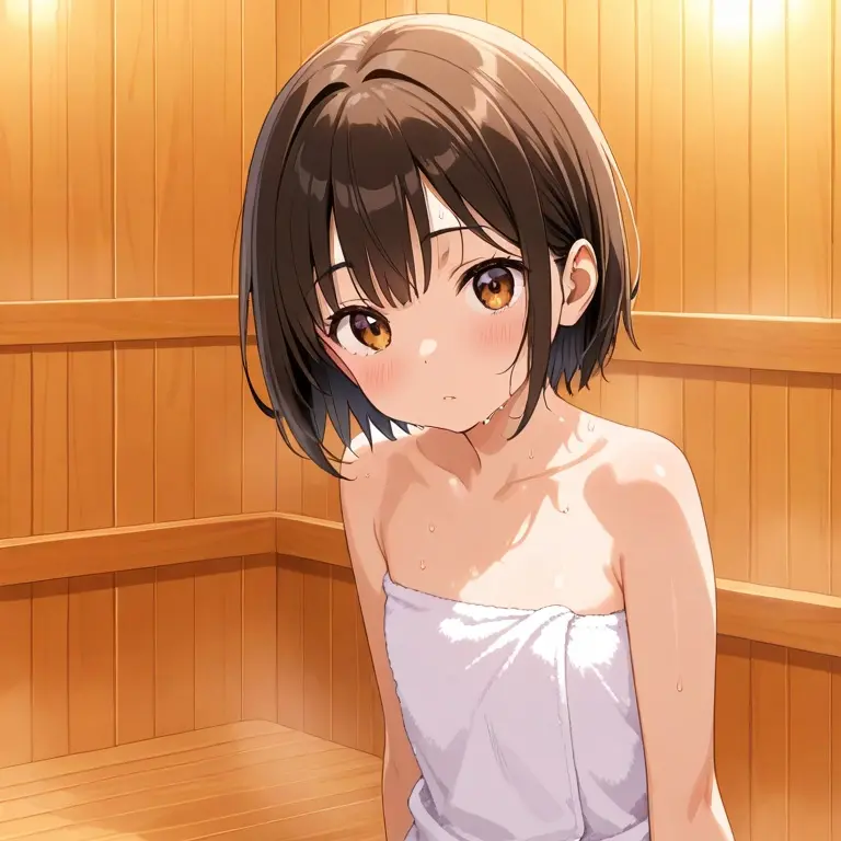 Tai-crab의 サウナに入ると女の子が…？