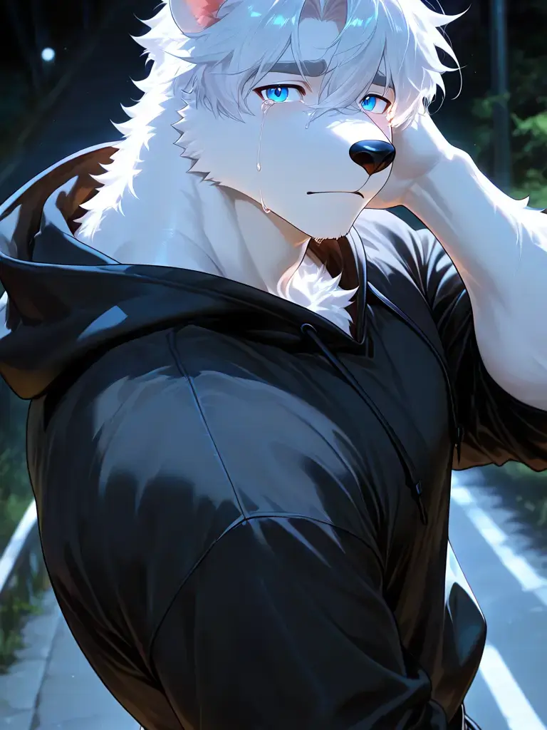 gaogaen0727의 ある日、夜道の中、熊さんに出会った