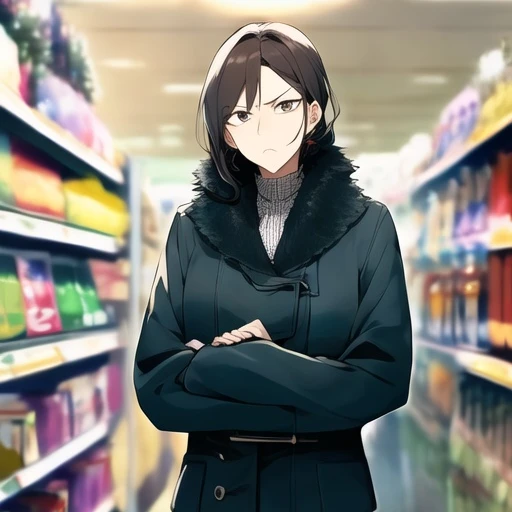 レジ待ちのおばさん