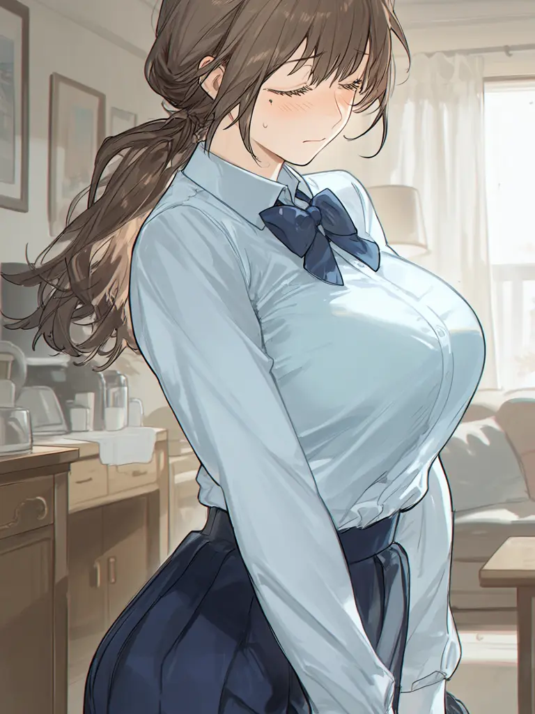 Block32의 교복 입어주는 아내