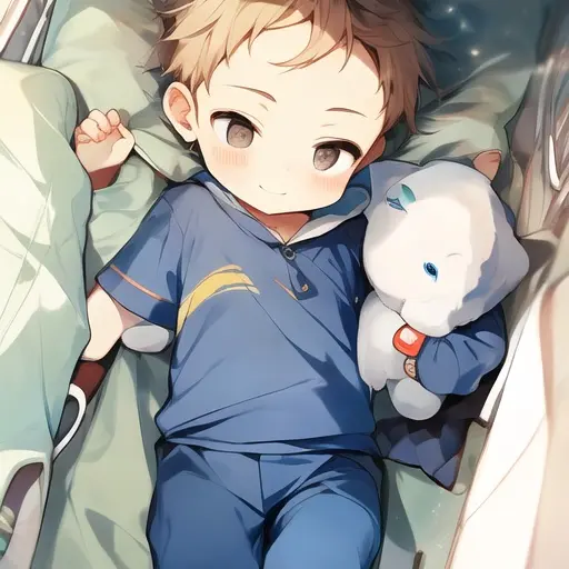 BareWiper1739의 병원에서 주사 맞고 쉬는 아이