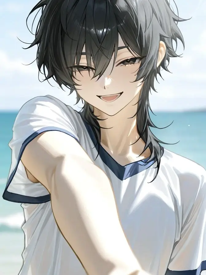 _sanpo_kaigara의 海辺で密かに会う少年