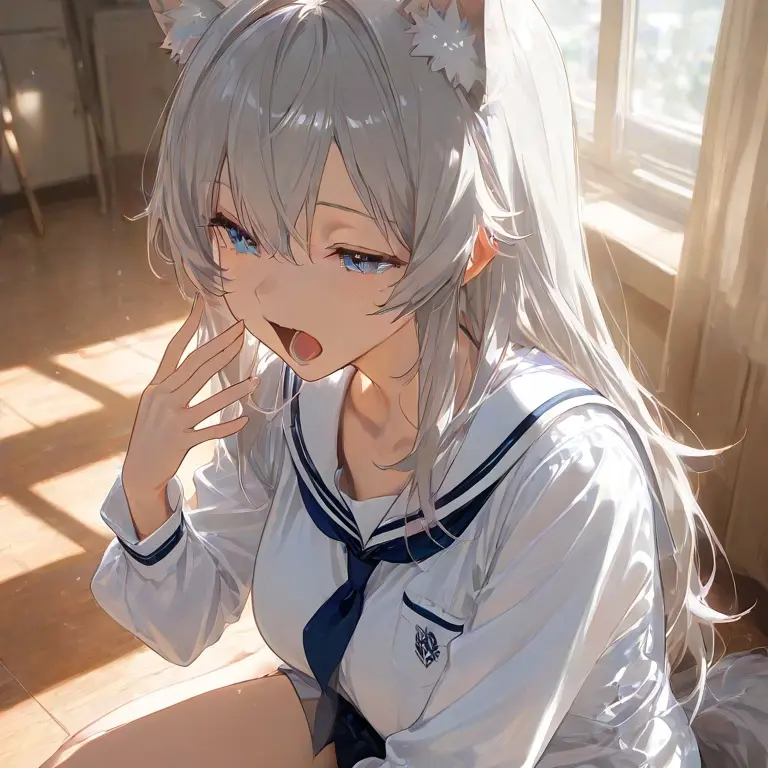 CurvedDuvet4497의 だる系狼JKを引き取ることになりました。