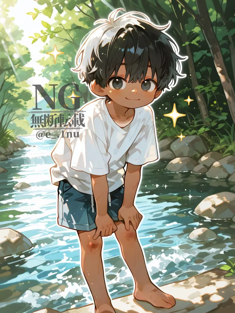 e_.1nu의 小学生に拾われた人外の貴方