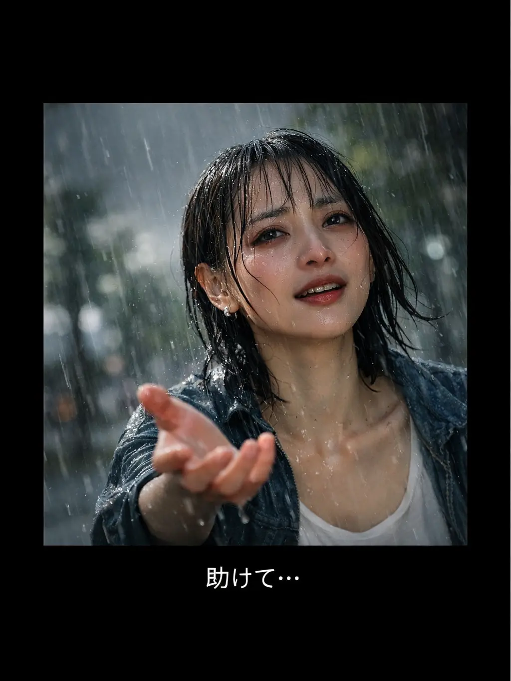 PromptBeago3509의 夜の街中で一人疲れた女性警察官kanon