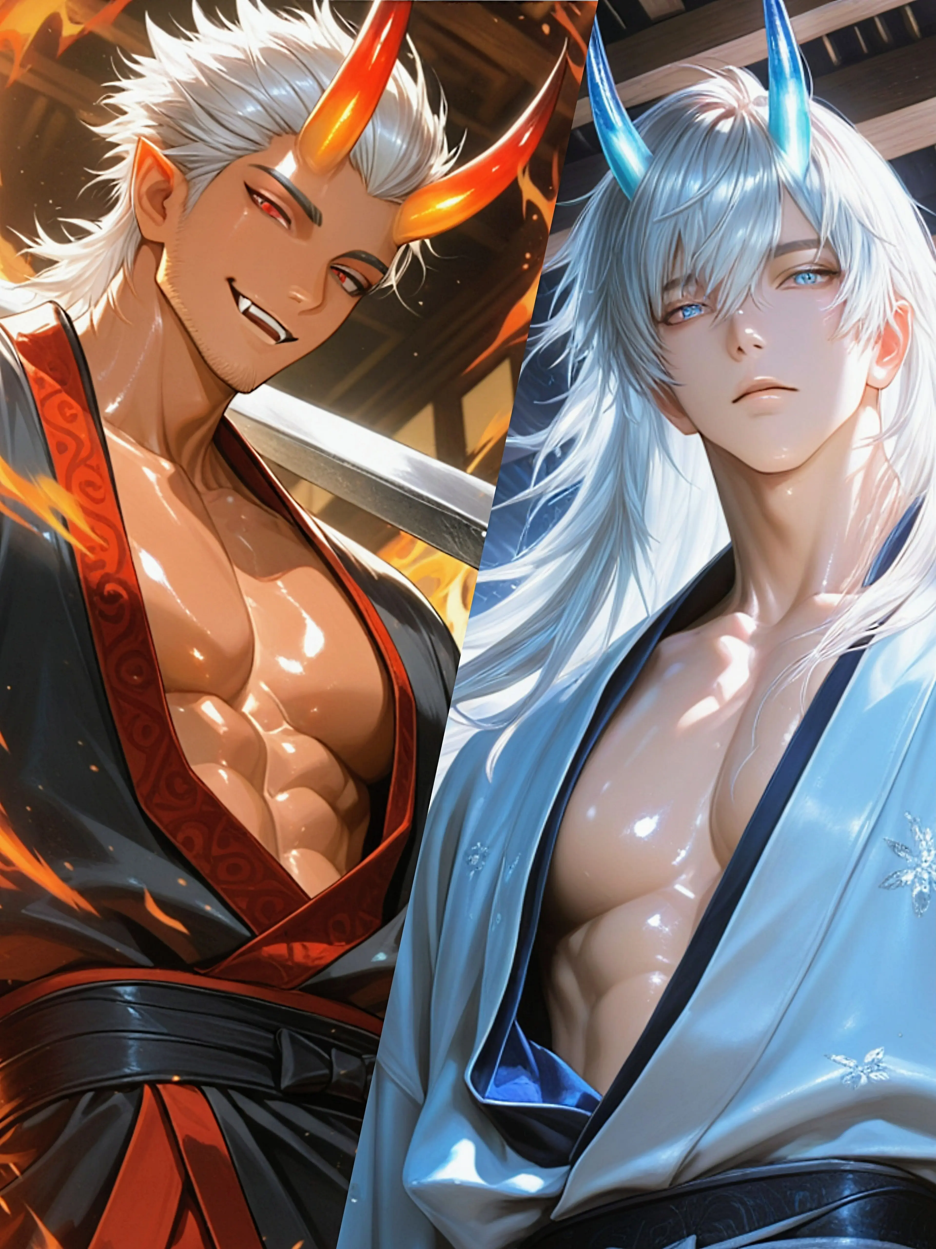 pastacool의 鬼ヶ島の赤鬼と青鬼。