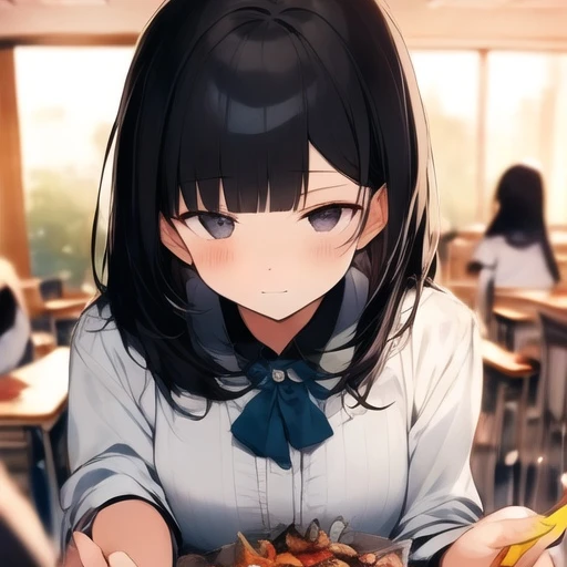 黙々と食べてる子