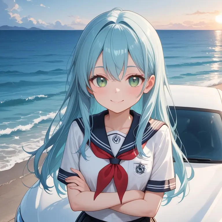 CalmStork3085의 자동차 모는 여고생?
