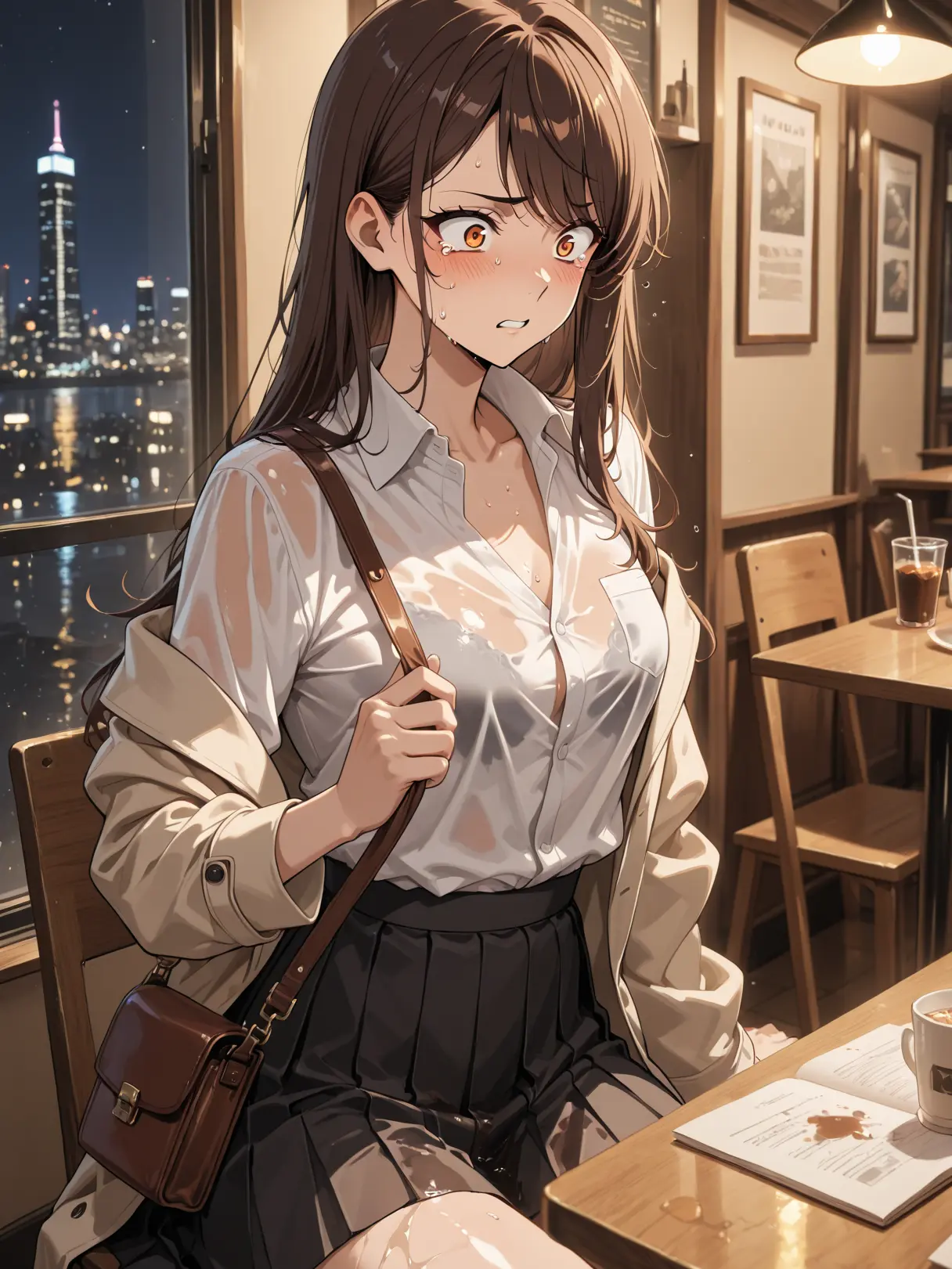 Shirahi의 水をかけられた後、彼女は泣かなかった