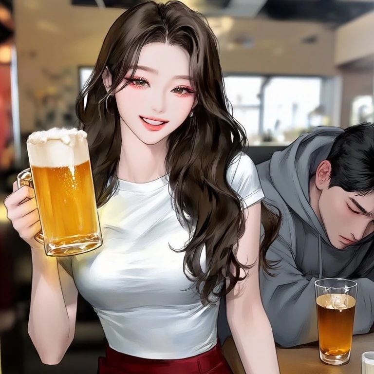 친구와의 자취방에 찾아온 친구여친.