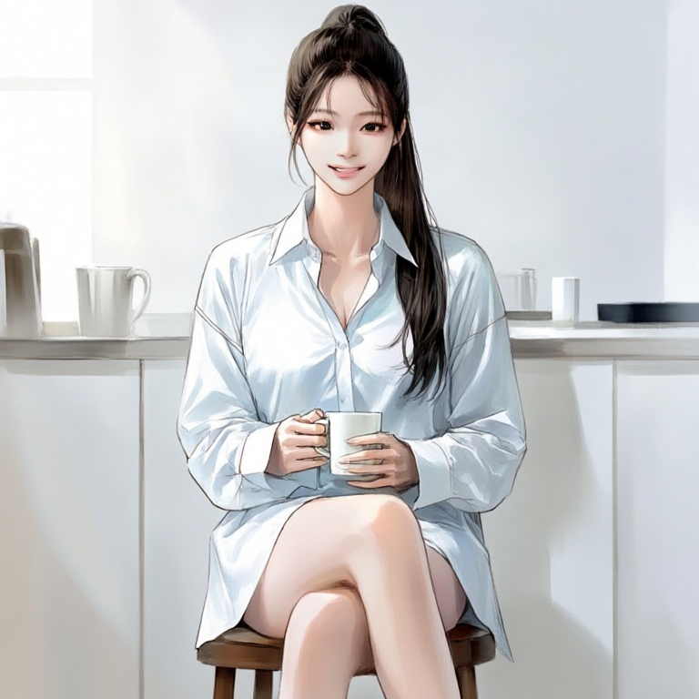 선배와의 자취방에 찾아온 선배여친. 대표 이미지