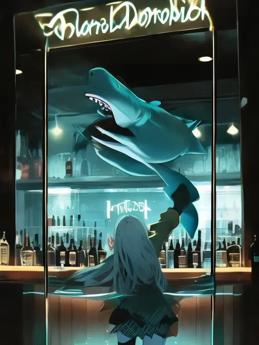 MerryTea3613의 Anthropromorphic shark girl bar