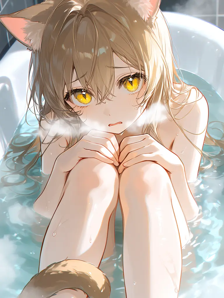 GroggyHeron5909의 拾った仔猫を風呂に入れると…