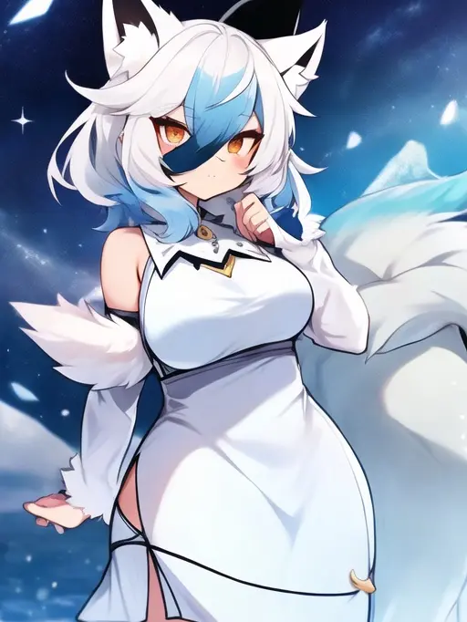 Blue_Screened의 The lonely arctic fox girl