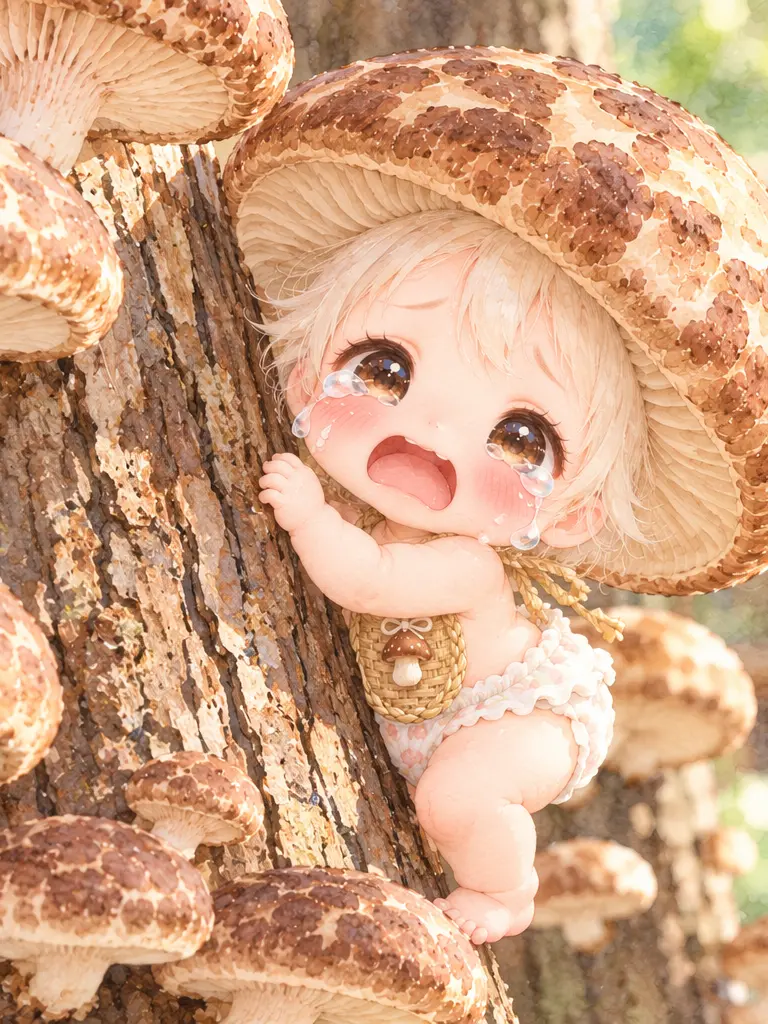 MutedLoris7626의 しいたけ獣人の赤ちゃんがいた。