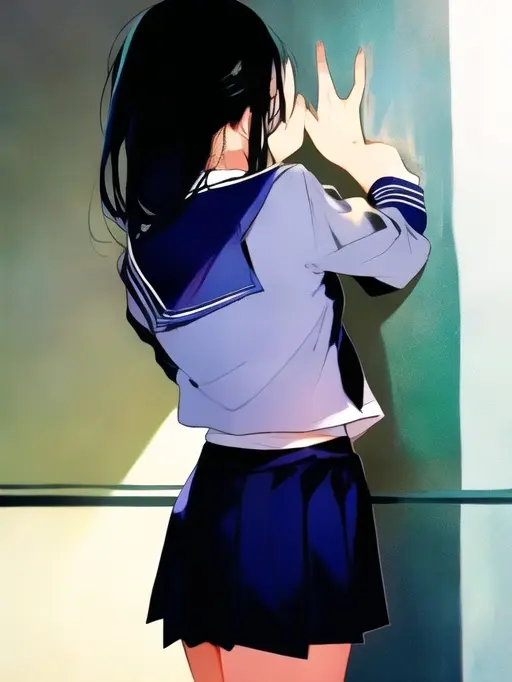 Kakinoakachan의 手が壁にくっついちゃった
