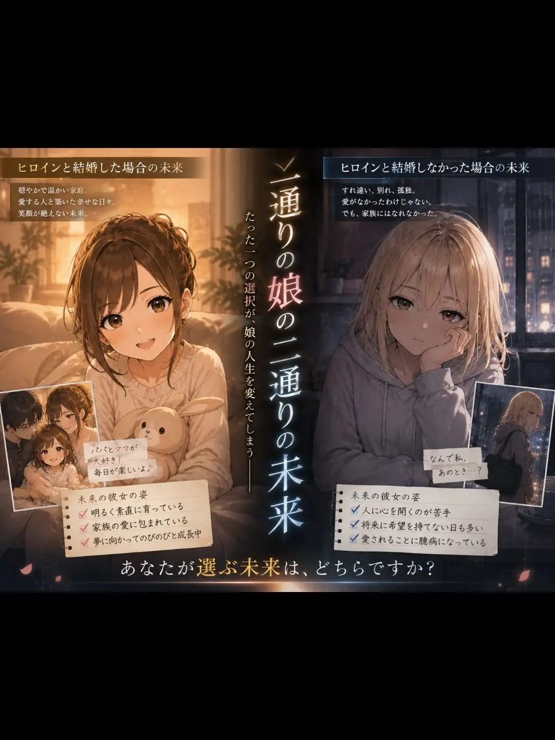 SpongyClam3763의 二通りの娘の二通りの未来