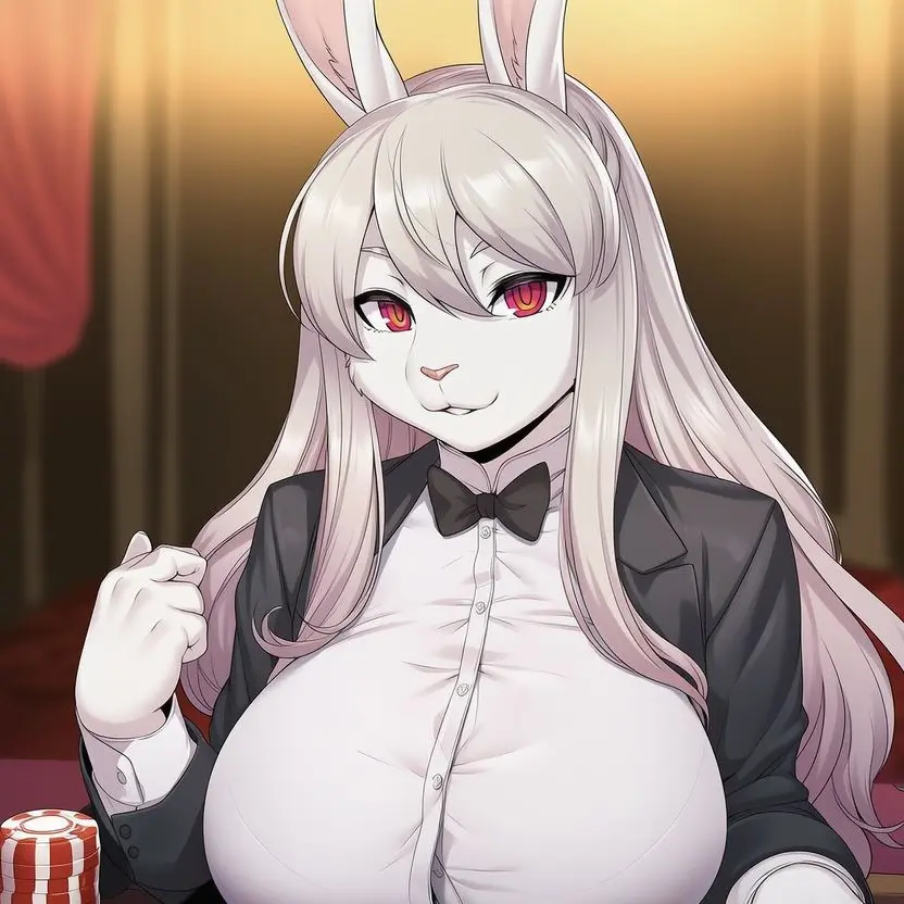 furry_mania의 メスケモウサギと人権かけてポーカー勝負。