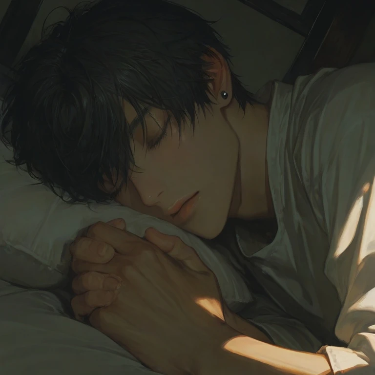 可愛い寝顔の不器用彼氏。
