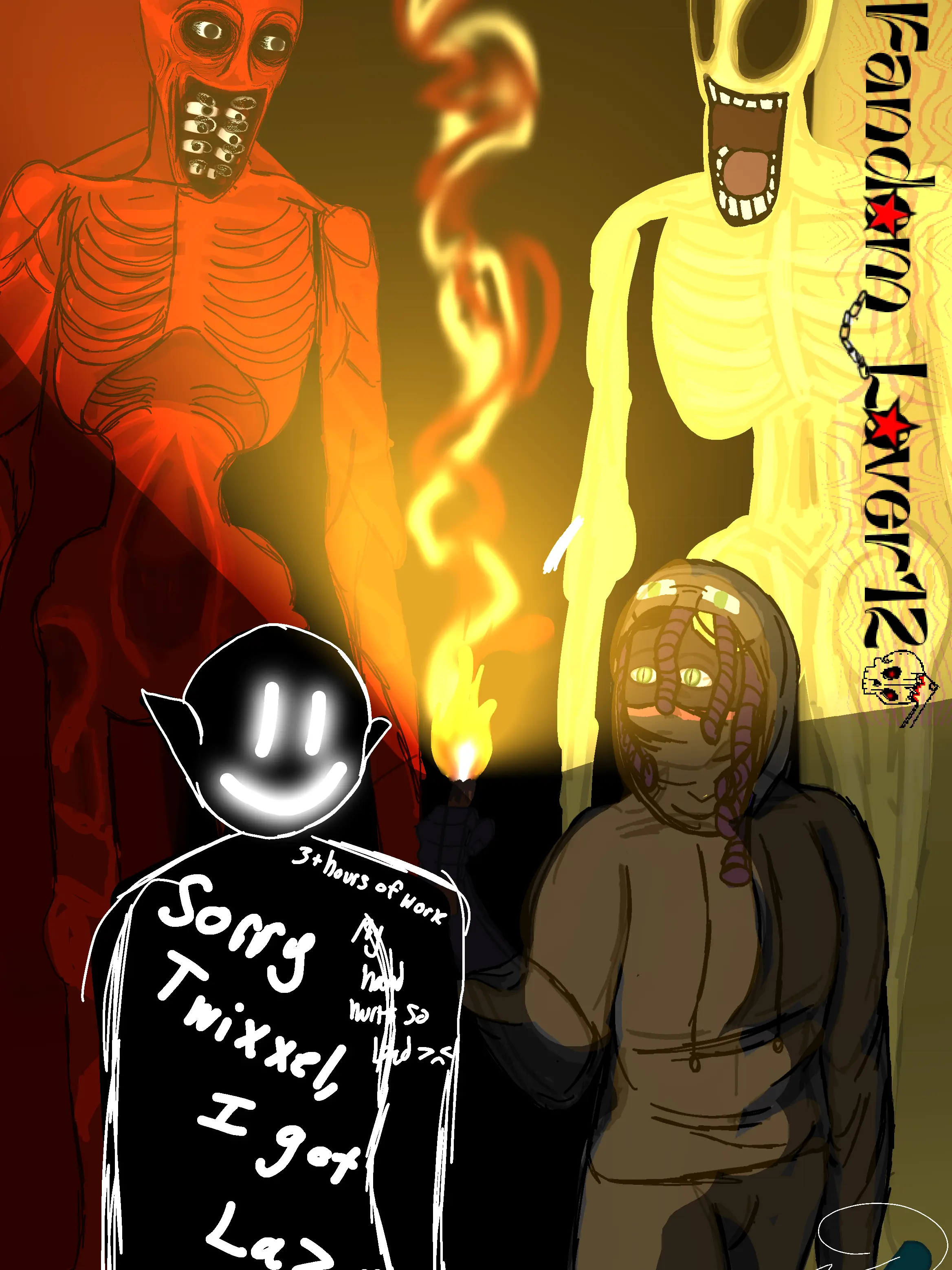 Fandom_lover12의 A Blocky Transwarp: Red and Yellow Intermixed