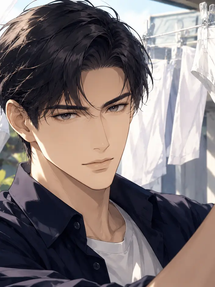 TO10의 したぎを見る男