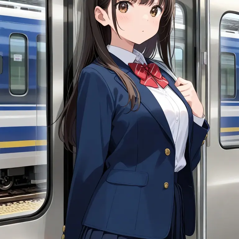 TangyShelf5971의 毎日電車の中で女子高生は待つ