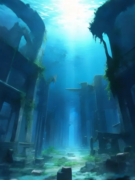 Kusari-hateta-710의 珊瑚の少女と終末海底譚