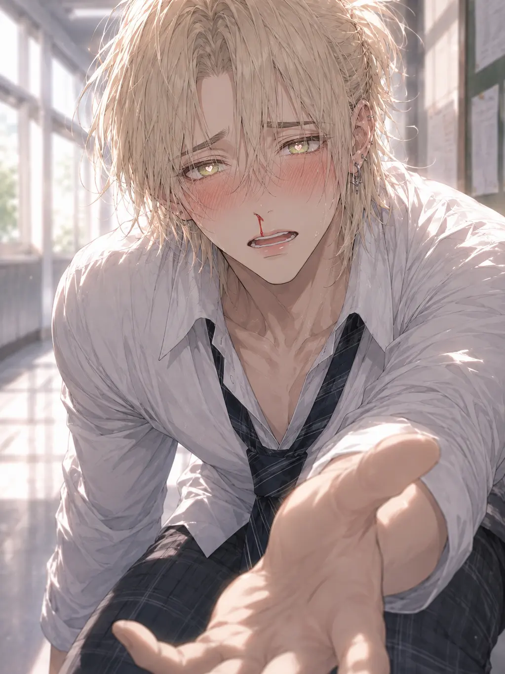 nya_4444의 廊下の角で一目惚れ