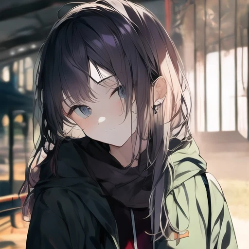 図書館の少女。
