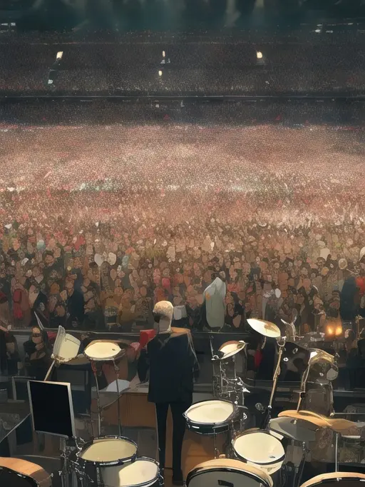 FatalPansy8705의 Alone drummer on stage with a microphone